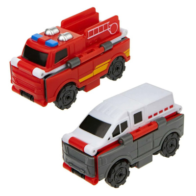 Машина Transcar Double Пожарный автомобиль - Полиция 1toy Т21869 1